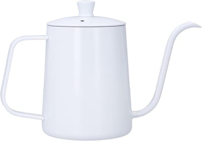 Kleine waterkoker - Koffieketel thee - Druppelkoffie zetten - Zwanenhals ontwerp - 138 mm hoog - Roestvrij staal