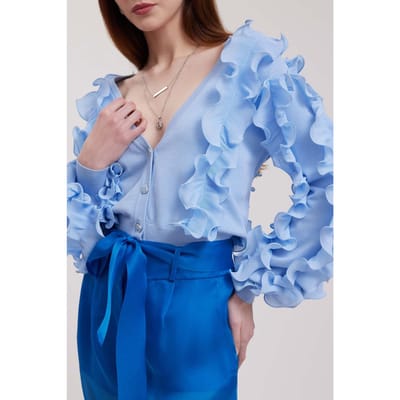 Anne Fontaine Ciline Riviera Size: 36 | Cropped Jackets Outlet | Dames | Blauw