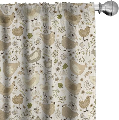 ABAKUHAUS Kip Voorhangen – 2x75x225 – Microvezel – Bruin Camel