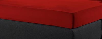 Welterusten Hoeslaken - 90 x 220 - ROOD - 100% katoen hoek 30cm