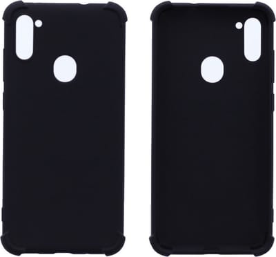 Shock proof Hoesje Geschikt voor: Samsung Galaxy A11 Anti Shock Silicone - Zwart - ZT Accessoires