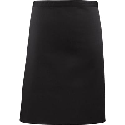 Premier Dames/Dames Mid-Length Apron (Pakket van 2) (Zwart)