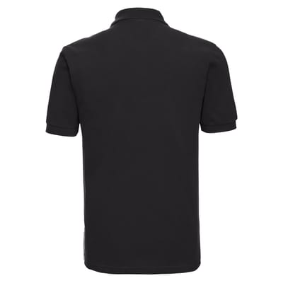 Russell Heren Klassiek Piqué Katoenen Polo Shirt (Zwart)
