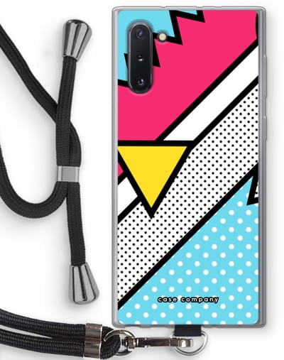 Hoesje met koord geschikt voor Samsung Galaxy Note 10 hoesje met Koord - Pop Art #3 - Telefoonhoesje met Zwart Koord - Bescherming aan alle Kanten en Over de Schermrand