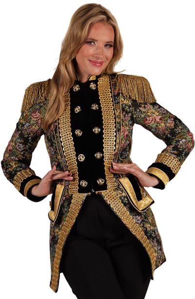 Thetru Carnavalsjas Dames - Luxe Carnavalsjas - Classic Style - Zwart - Maat L