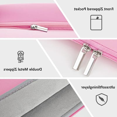 16 inch Laptop Sleeve voor MacBook Pro en Chromebook - Beschermhoes in Roze voor Notebooks en Laptops, Waterdicht en Schokbestendig