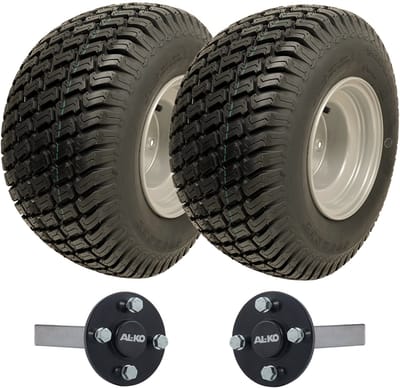 18x8,50-8 ATV-aanhangwagenset met Wanda P332-wielen met grasmotief en ALKO-steunas, 750 kg