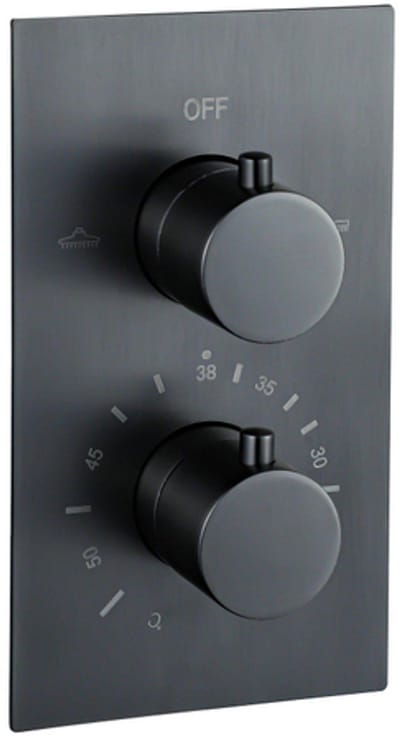 FugaFlow Eccelente Sobrado Badkamer Thermostatische Inbouwkraan - inbouwdeel - Gun Metal PVD