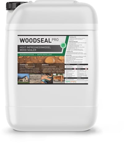 Woodseal Pro - Hout impregneermiddel - Nano Coating 100% Waterdicht - Schutting, Tuinhuis, Tuinhek, Pergola’s - Duurzaam - 25 liter (150m2)