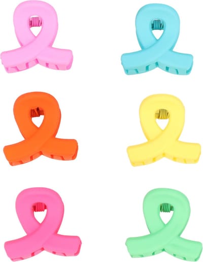 Haarsoires Haarspeld Haarklemmen 2cm – Klein Lusvorm – Felle Kleuren – Set van 6 - Haarclip Klem - Hair Claw - voor Opsteken Haar - Hair Clip - Decoratieve Haaraccessoire