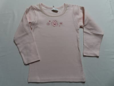 Aborba - T shirt lange mouw - Meisje - Roze - 2 jaar 86