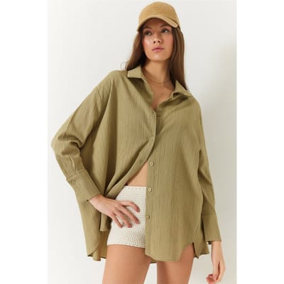 Overmaatse Textuurshirt