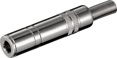 6,35mm Jack (v) connector - metaal - 2-polig / mono