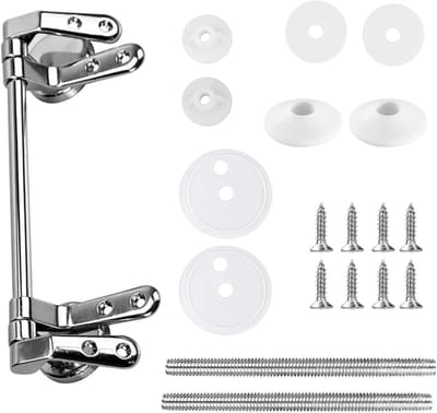 Toiletbril Scharnier - Deksel Reparatie - Badkamer Onderhoud - Zinklegering Materiaal - Standaard Maat - Zilver