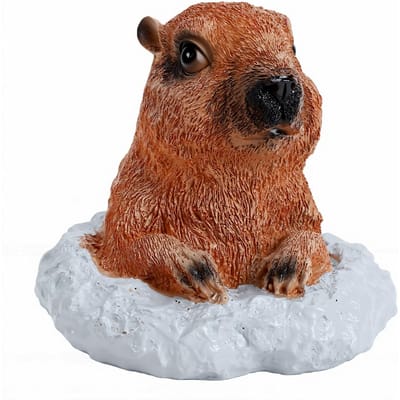 Marmottenbeeldje Schattig Vervaagbestendig Hars Marmottenbeeld voor Buiten Tuin Gazon Ornament