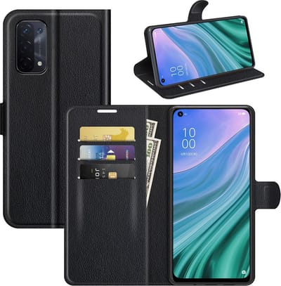 Coverup Hoesje - Geschikt voor OPPO A54 / A74 Hoesje - Coverup Book Case - Zwart