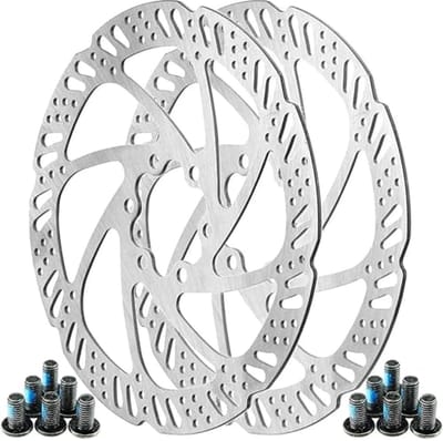 Fietsremschijven Set - Schijfremmen Fiets - Veilig Fietsen - Roestvrij Staal - 160 mm - Zilver