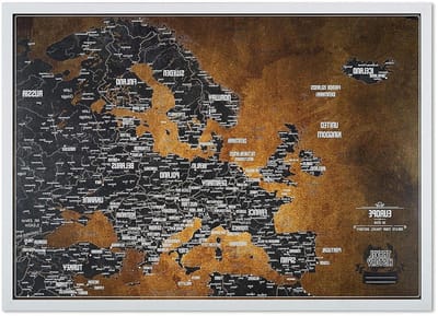 Prikbord Europakaart - Reiskaart met Spelden - Reizen Plannen - Gemaakt in Europa - 52x2x44 cm - Kurk