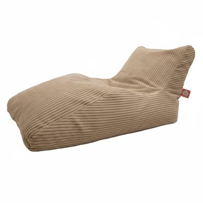 Whoober Bali XL – Lounge XL Zitzak – Beige dik ribfluweel – Comfortabel & Duurzaam