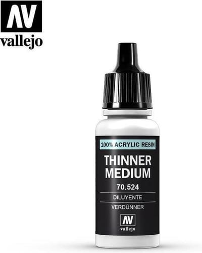 Vallejo Hobbyverf - 70524 Thinner Medium (17 ml) Verdunner - 17 ml