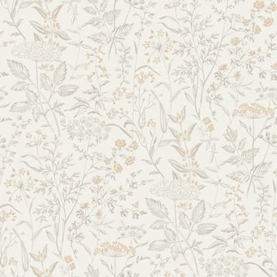 Boråstapeter Vliesbehang 38735 - Borosan Hem - Botanisch Wit - 53cm x 11.20m