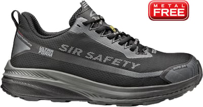 SIR SAFETY UNIQUE Veiligheidsschoenen S1PS HEREN Werkschoen Zwart - Nano Fiberglas Neus en Ultra Lichtgewicht Tussenzool - Antislip SR - ESD Bescherming