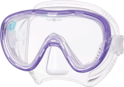 TUSA Tina Snorkelmasker – Premium duikbril van hypoallergene siliconen met één venster en gehard glas, voor snorkelen en duiken – Transparant/Paars – M1002 PQ