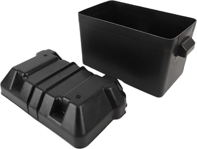Accubak - Batterijhouder - Maritiem Gebruik - Robuuste ABS-constructie - Tot 325x195x185mm - Zwart