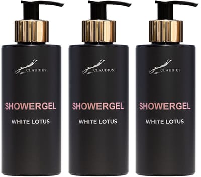 Showergel White Lotus 300 ml - gouden pomp - 3 stuks