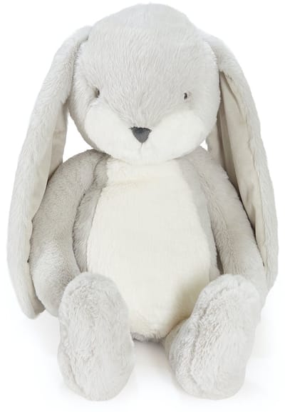 Bunnies By The Bay Floppy Nibble Konijn - Knuffeldier - Knuffel voor kinderen - Geborduurde details - Grijs - 52 cm