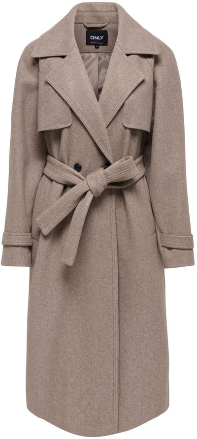 ONLY - ONLLAURA BELTED LONG COAT OTW UG - Dames - Gewatteerde jassen