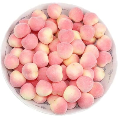 20 Stuks Handgemaakte Gesimuleerde Mini Perzik Realistisch Cartoon Honingperzik Model Schuim 2-3,5 cm Kunstmatig Perzik Fruit Materiaal Fruitwinkel (Yellow,2CM) geel