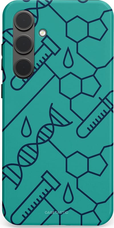Casetastic hoesje geschikt voor Samsung Galaxy S24 Plus - Dubbellaagse bescherming - DNA Creaties - Fashion Case - Turquoise