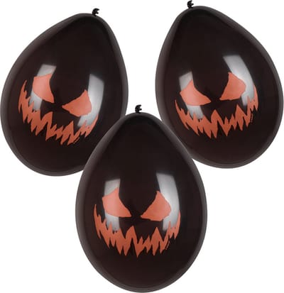 Boland - Set 6 latex ballonnen Creepy pumpkin - Multi - Knoopballon