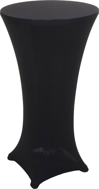Set bartafel + bartafelhoes MCW-J30, bistrotafelhoes, inklapbaar in hoogte verstelbaar Ø 60cm ~ hoes zwart