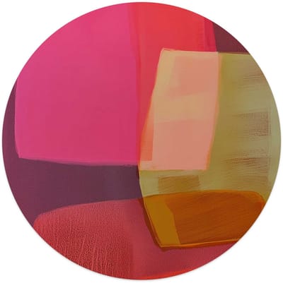 Glasschilderij Roze tinten II - Ø 50 - Glas - REINDERS
