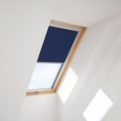 Contrio Dakraam Verduisterend Rolgordijn passend op VELUX C02, *Blauw*