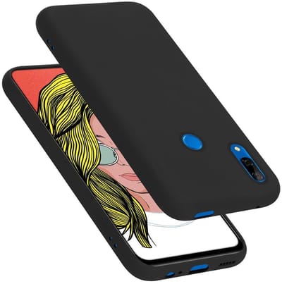 Cadorabo Hoesje geschikt voor Honor 10 LITE / Huawei P SMART 2019 in LIQUID ZWART - Beschermhoes gemaakt van flexibel TPU silicone Case Cover