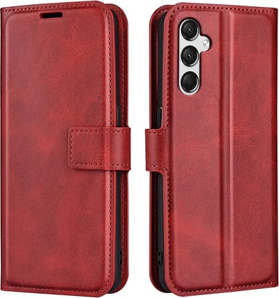 Coverup Hoesje - Geschikt voor Samsung Galaxy A05s Hoesje - Coverup Deluxe Book Case - Rood