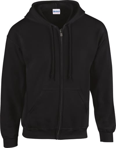 Gildan Heavy Blend™ Adult Full Zip Hooded Sweatshirt GI18600 - Black - 4XL