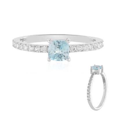 Cavill - Elegante damesring - 925 Sterling Zilver platina - Ratanakiri zirkoon 0.727 ct - Cambodjaanse cushion zirkonen 1.148 ct