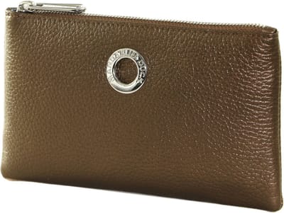 MANDARINA DUCK Leren Utensil zak Mellow Lux Pouch Bronzo Brons