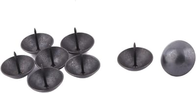 Set van 8 Zwarte Metalen Prikspelden voor Kurk- en Prikborden