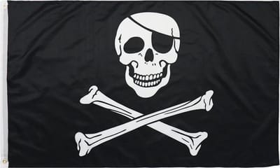 New Age Devi - Jolly Roger - Piraten vlag - Pirate flag - 90 x 150 cm - Skull & Bones