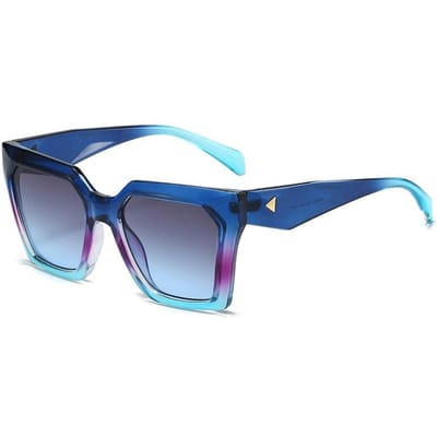 Lunettes de Soleil Carrées Cadre Dégradé Coloré Femmes Hommes Lunettes de Voyage Masculin Féminin Gafas Oculos Rétro Designer Luxe UV400 as picture