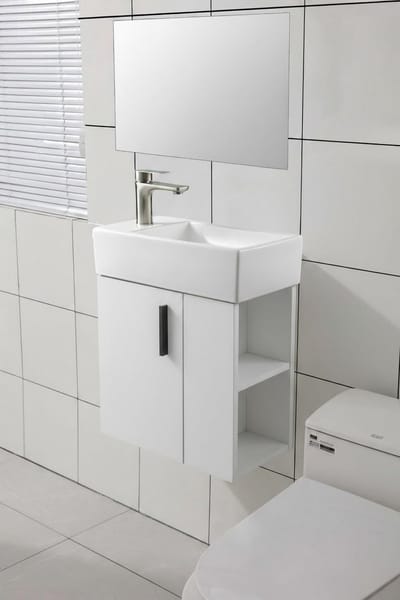 Wasmeubelset met Wastafel, Onderkast en Chromen Kraan