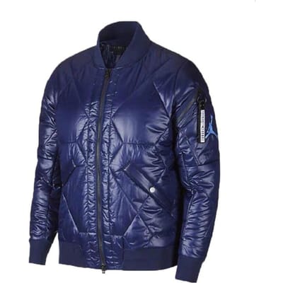 Jordan Modieus Eenvoudig Warm Katoenen Jas Heren Jassen Donkerblauw AH9052-410 M blue