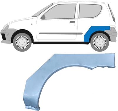 Reparatiepaneel achterspatbord voor Fiat Seicento 1998-2010 / Links