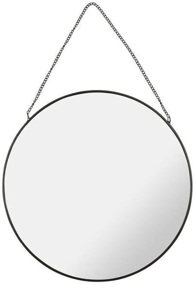 Ostaria Wandspiegel Industrieel - metaal - rond - D29 cm - wanddecoratie spiegels