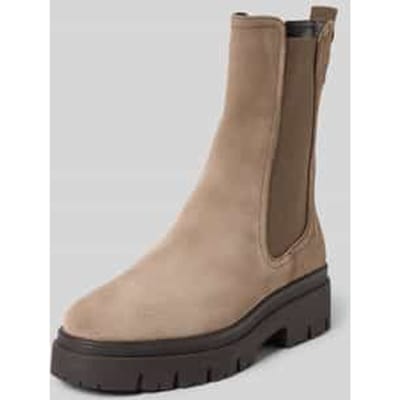 Tamaris dames leren Chelsea-laars 1-25992-41-378 dames enkellaars taupe
